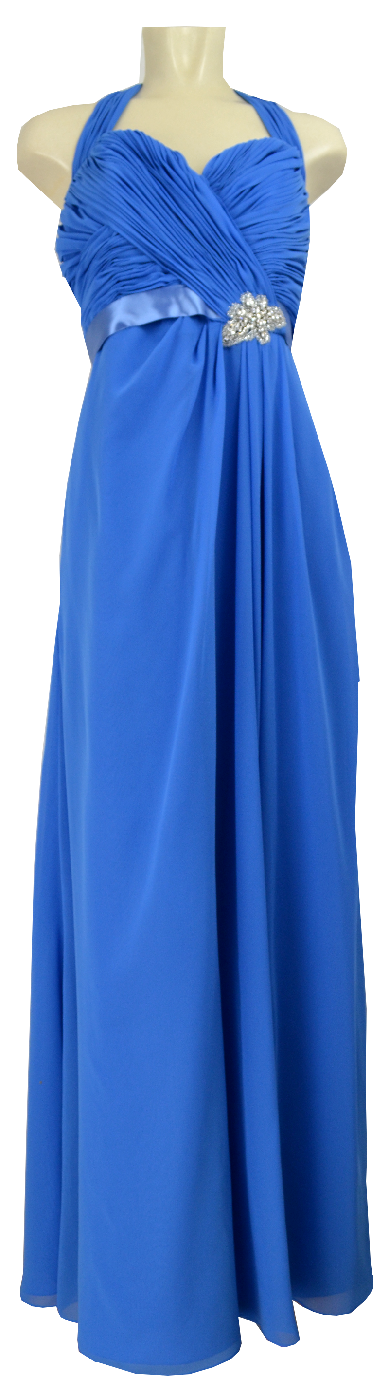 Ballkleid lang aus Chiffon in royal
