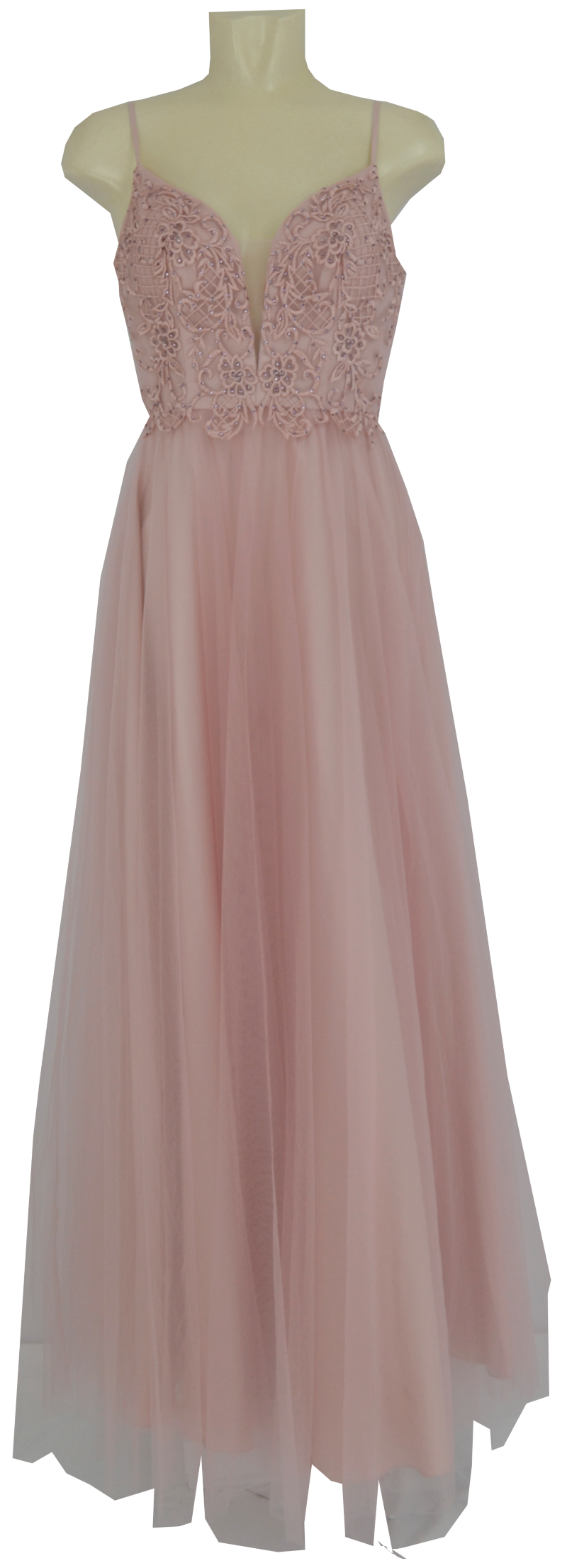 Langes Ballkleid in peony pink