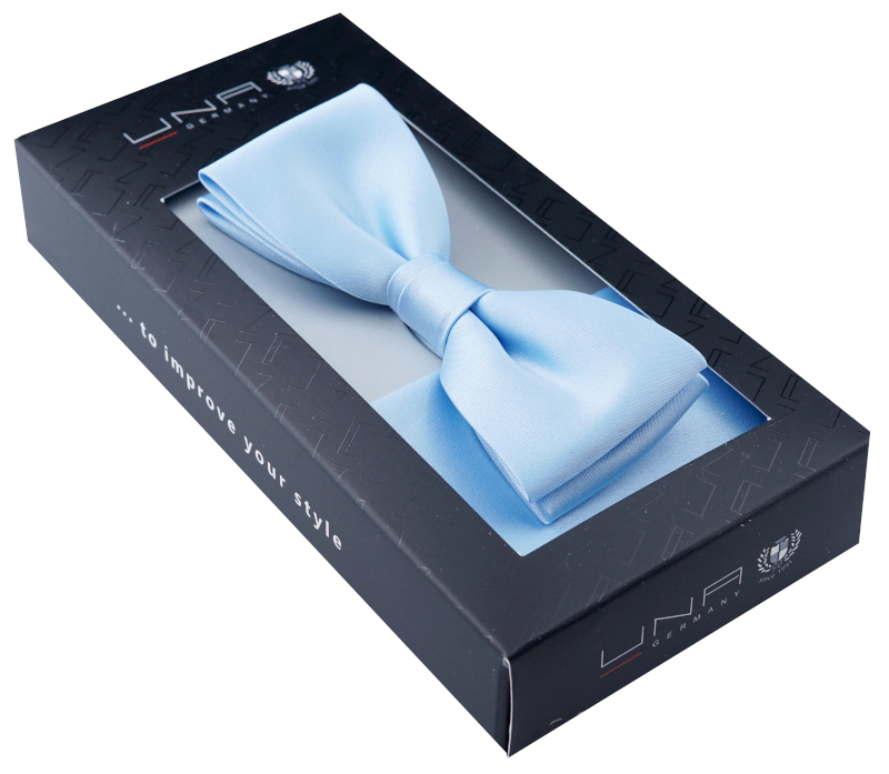 820010-10 Schleife in uni hellblau mit Tuch