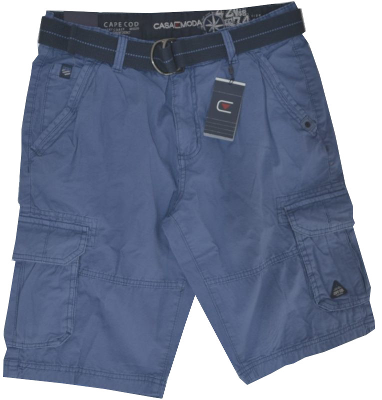 Baumkwoll Cargo-Bermuda in bleu