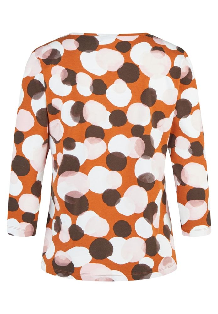 3/4 Arm T-Shirt mit Punkten in mehrfarbig
