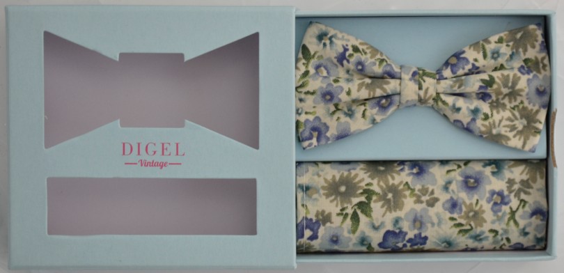 Festliche Schleife mit Tuch in mehrfarbig floral gemustert