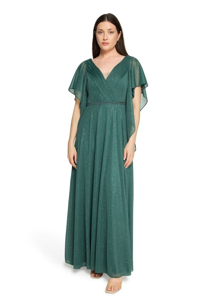 Langes Abendkleid in green-grey