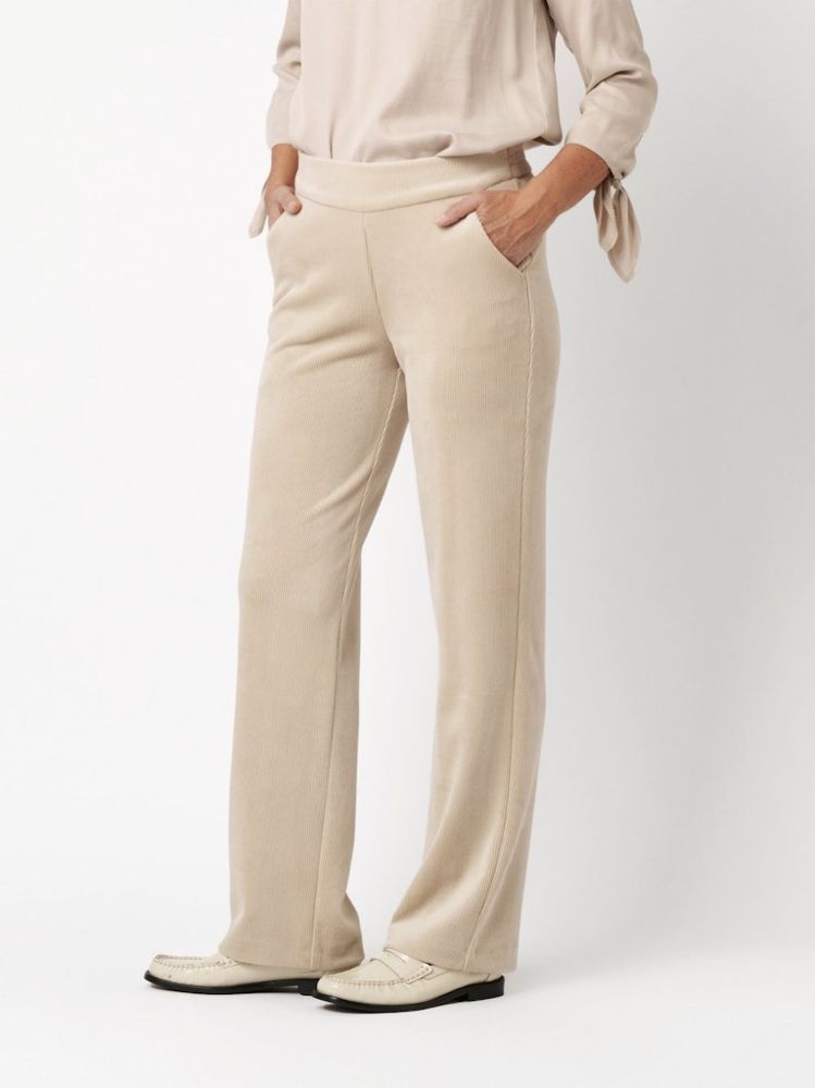 Cordhose "Scarlet Wide Leg" in beige