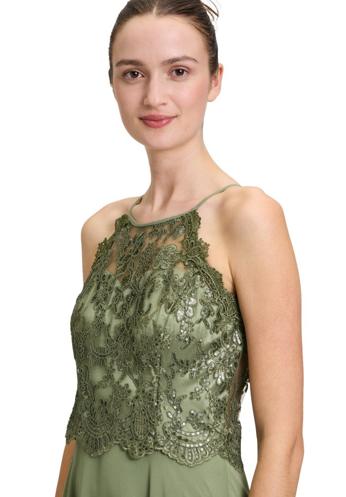 Langes Ballkleid in autum green