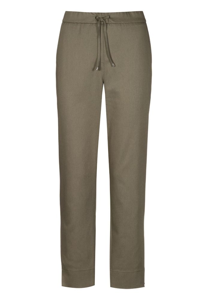 Stoffhose mit Kordel in khaki