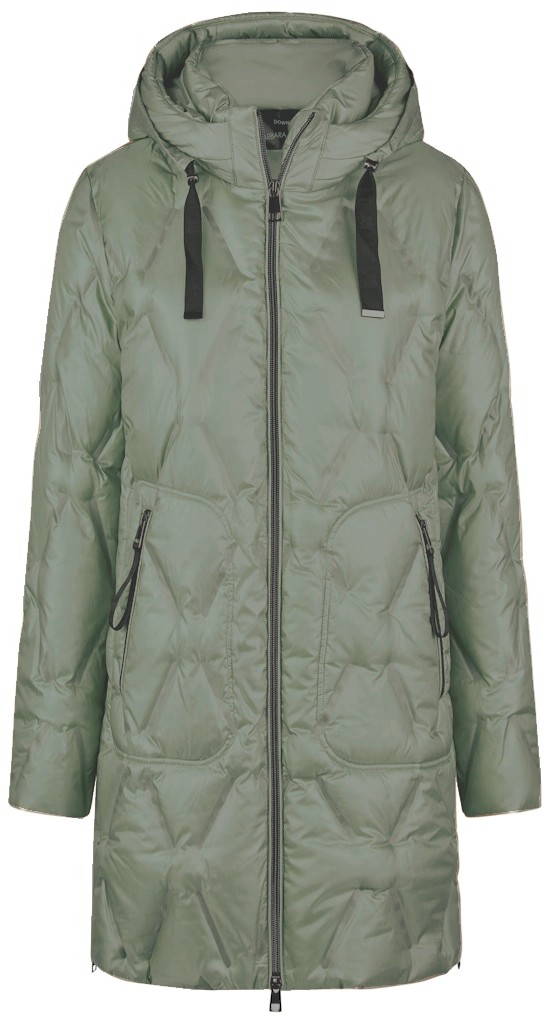 Warmer Kurzmantel in smoke green