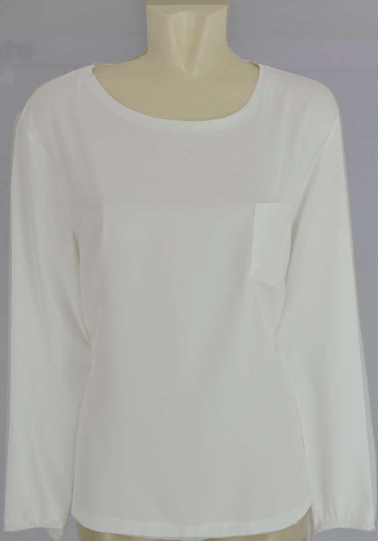 Shirt-Bluse mit 1/1 Arm in offwhite