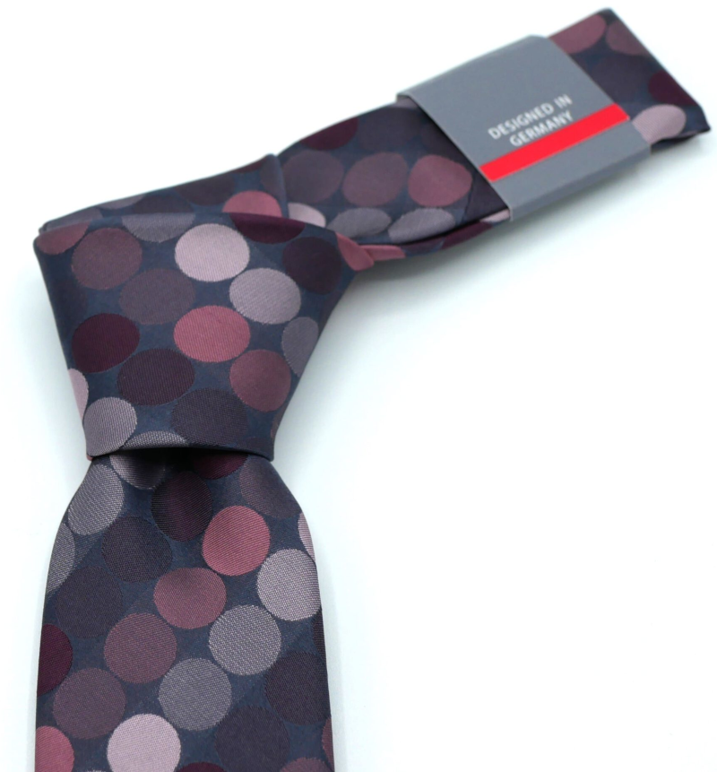 441256-56N5zMbz5wdJE7O Seidenkravatte in alt rose-lachs mit Punkten