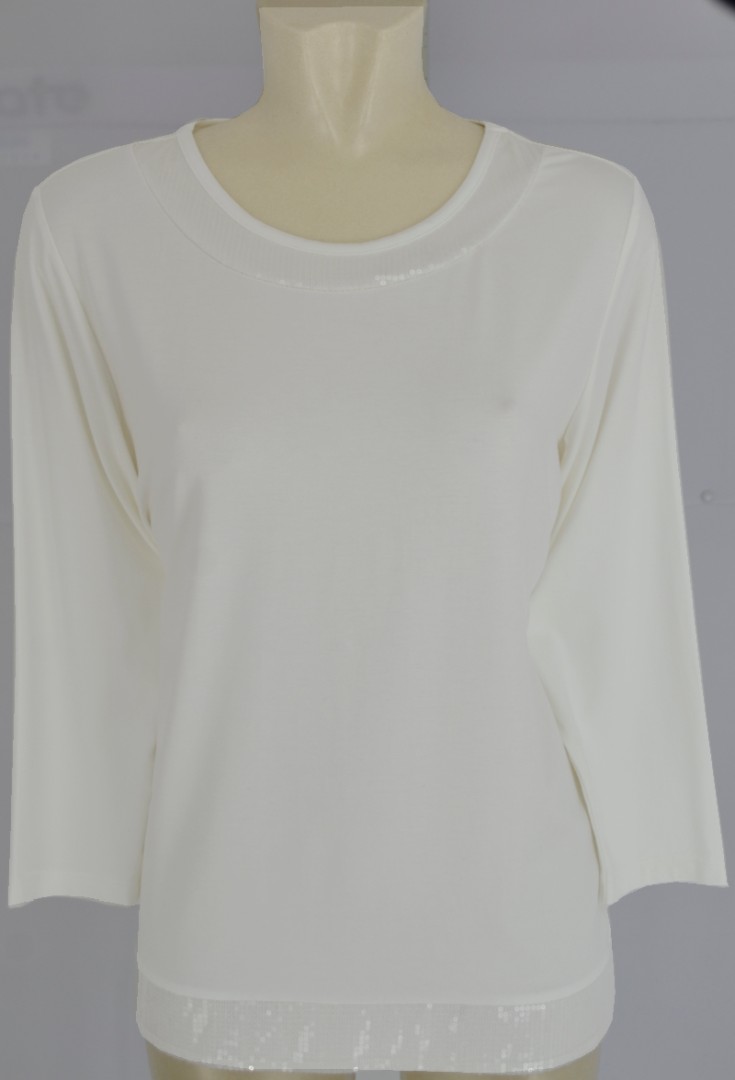 T-Shirt mit 3/4 Arm in dunkel blau