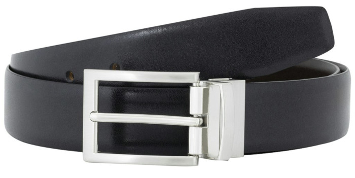 Herren Wende-Ledergürtel in schwarz-braun