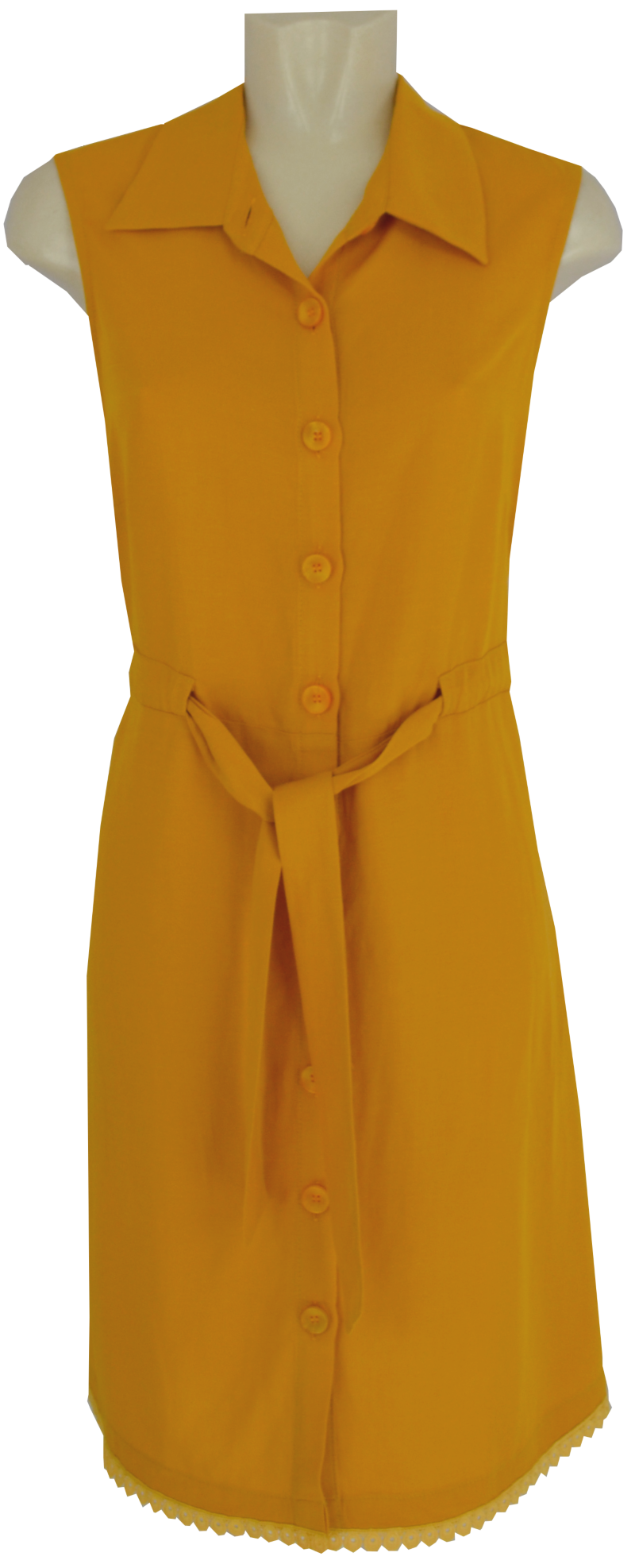 Hemdkleid in dark yellow