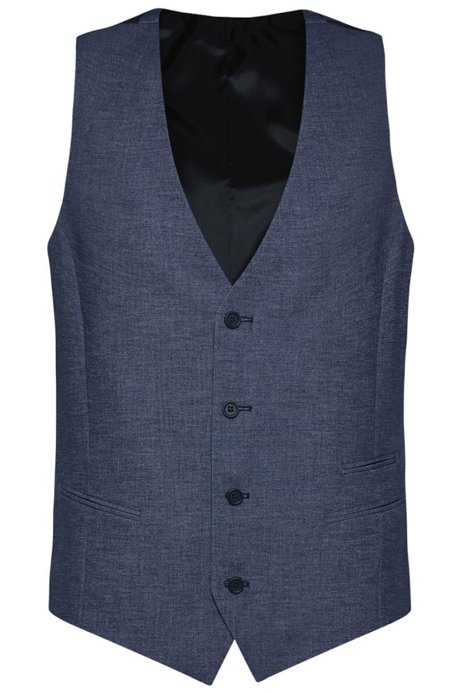 Anzugweste in mittel blau