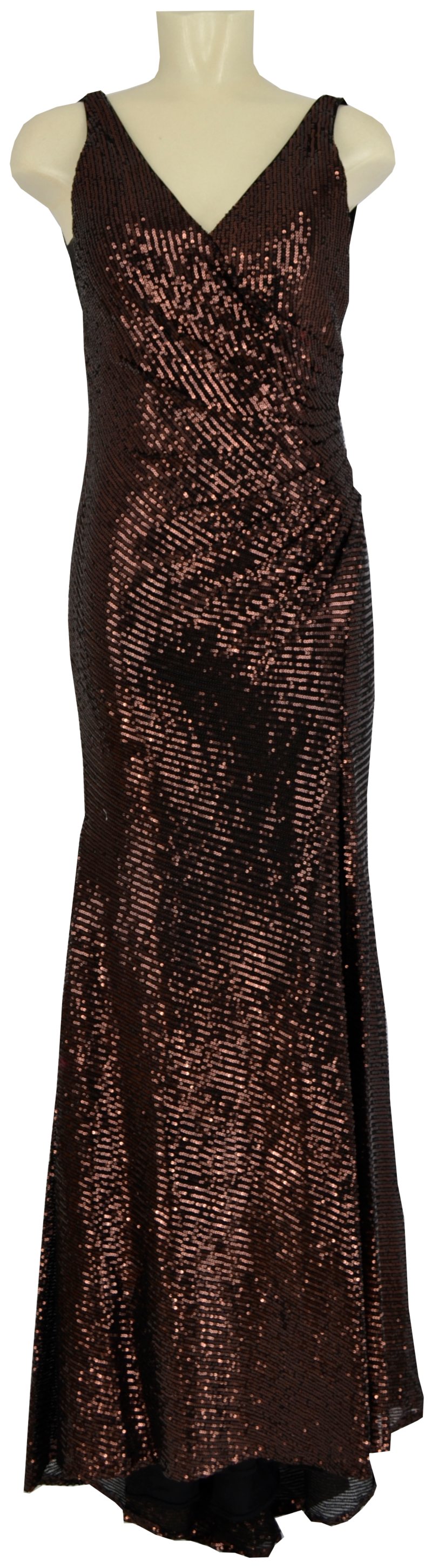 Ballkleid lang in black-brown