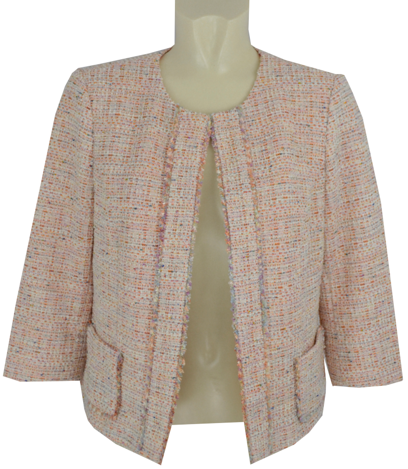 Blazer Jacke in koralle-creme