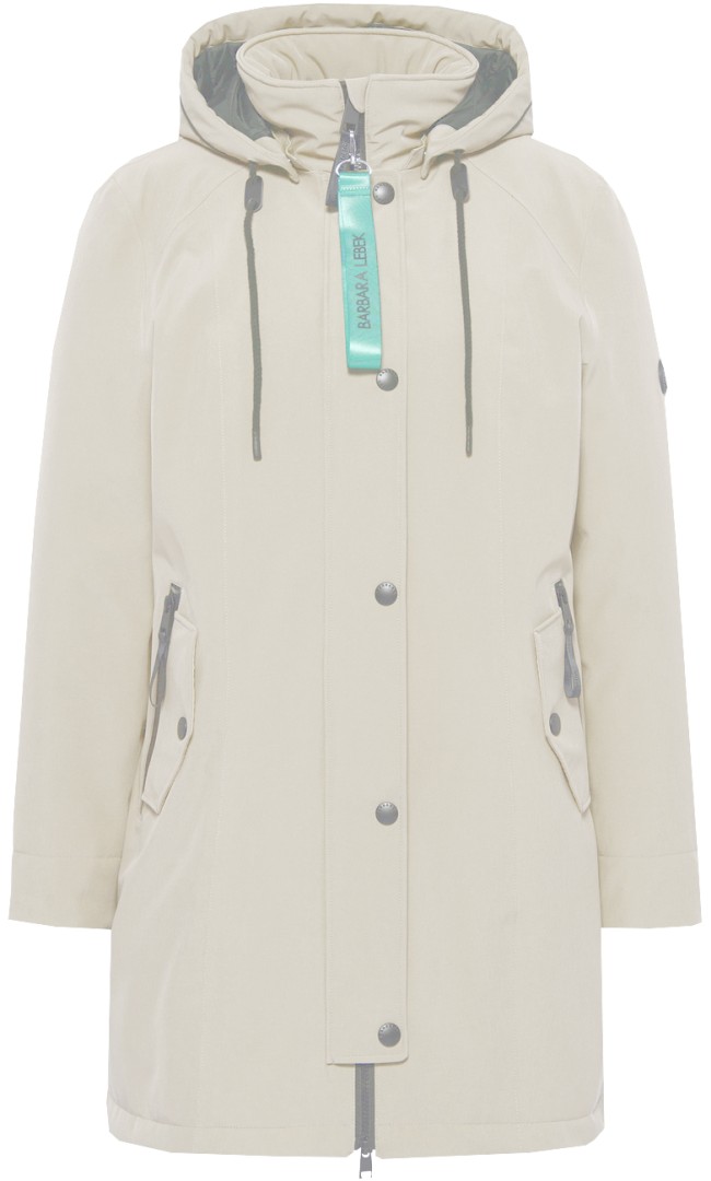 Warmer Funkionsparka mit Kapuze in panna cotta