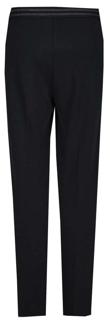 Schmal geschnittene Jersey Hose in schwarz