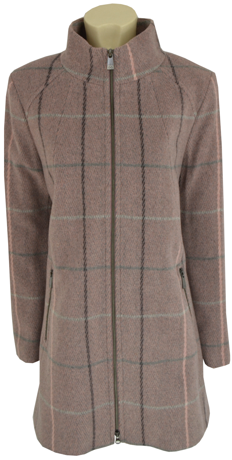 Kurzmantel in A-Form mit Wolle und Cashmere
