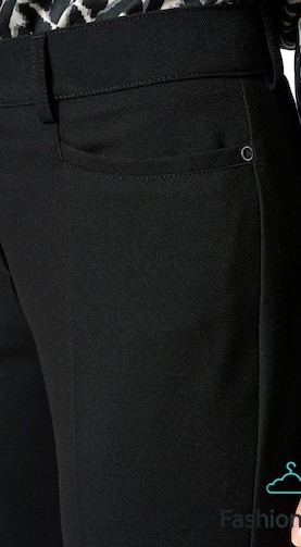 Wärmere Stoffhose in schwarz