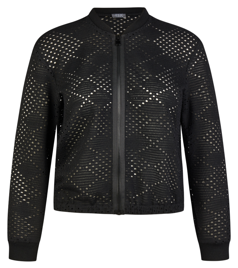 52-221220-2099 Blazer Kurz-Jacke in schwarz