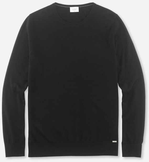 Pullover mit  rundem Ausschnitt in schwarz