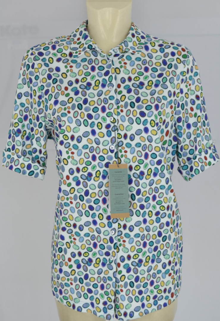 1/2 Arm Bluse mit Tupfen