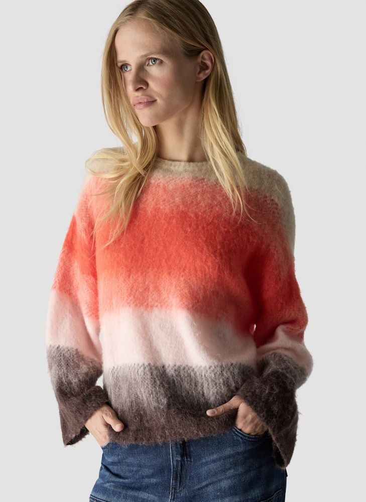 Pullover in mehrfarbig mit kürbis