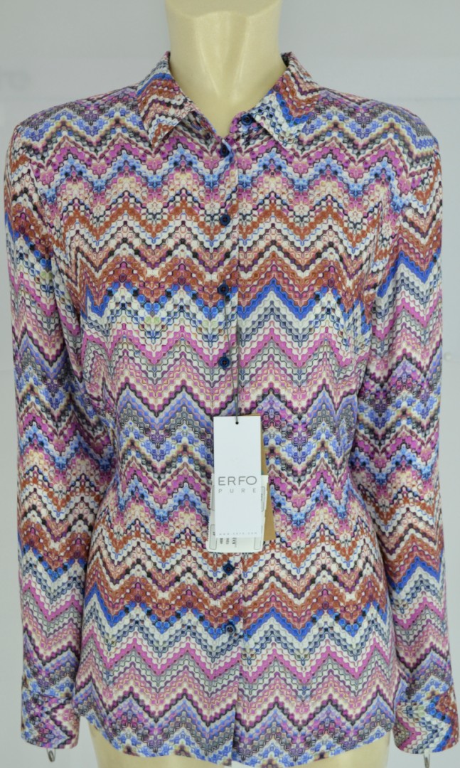 1/1 Arm Bluse in allover gemustert