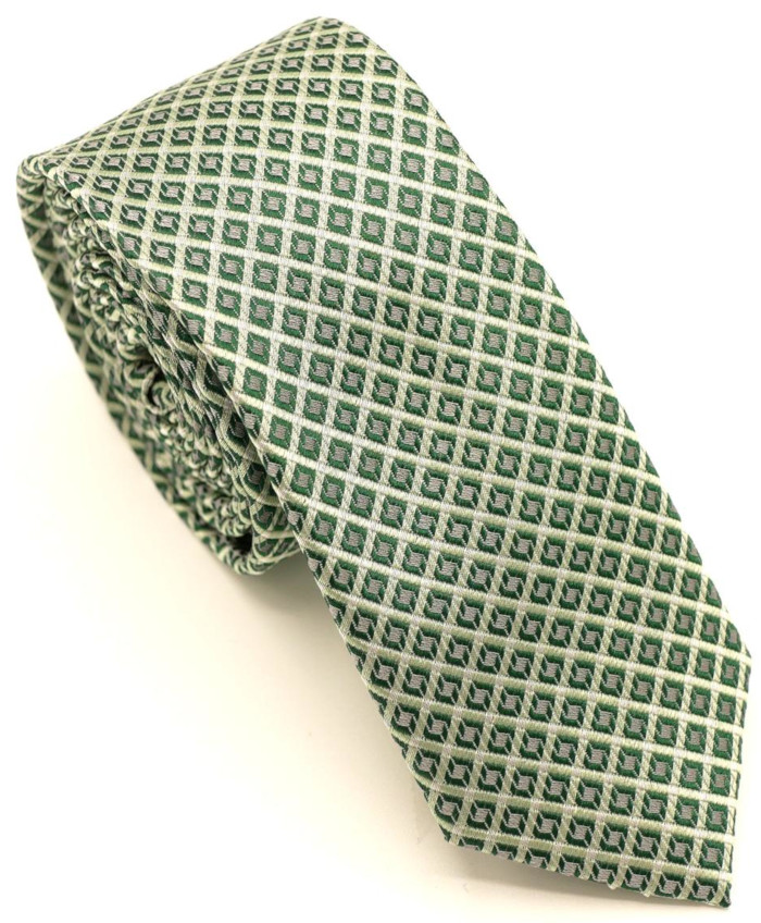 Seiden Krawatte in grün gemustert