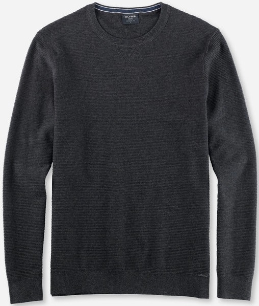 Pullover mit  rundem Ausschnitt in anthrazit