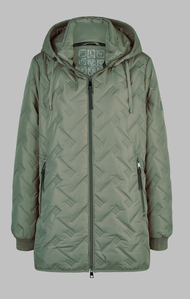 Warme Steppjacke in herbel green