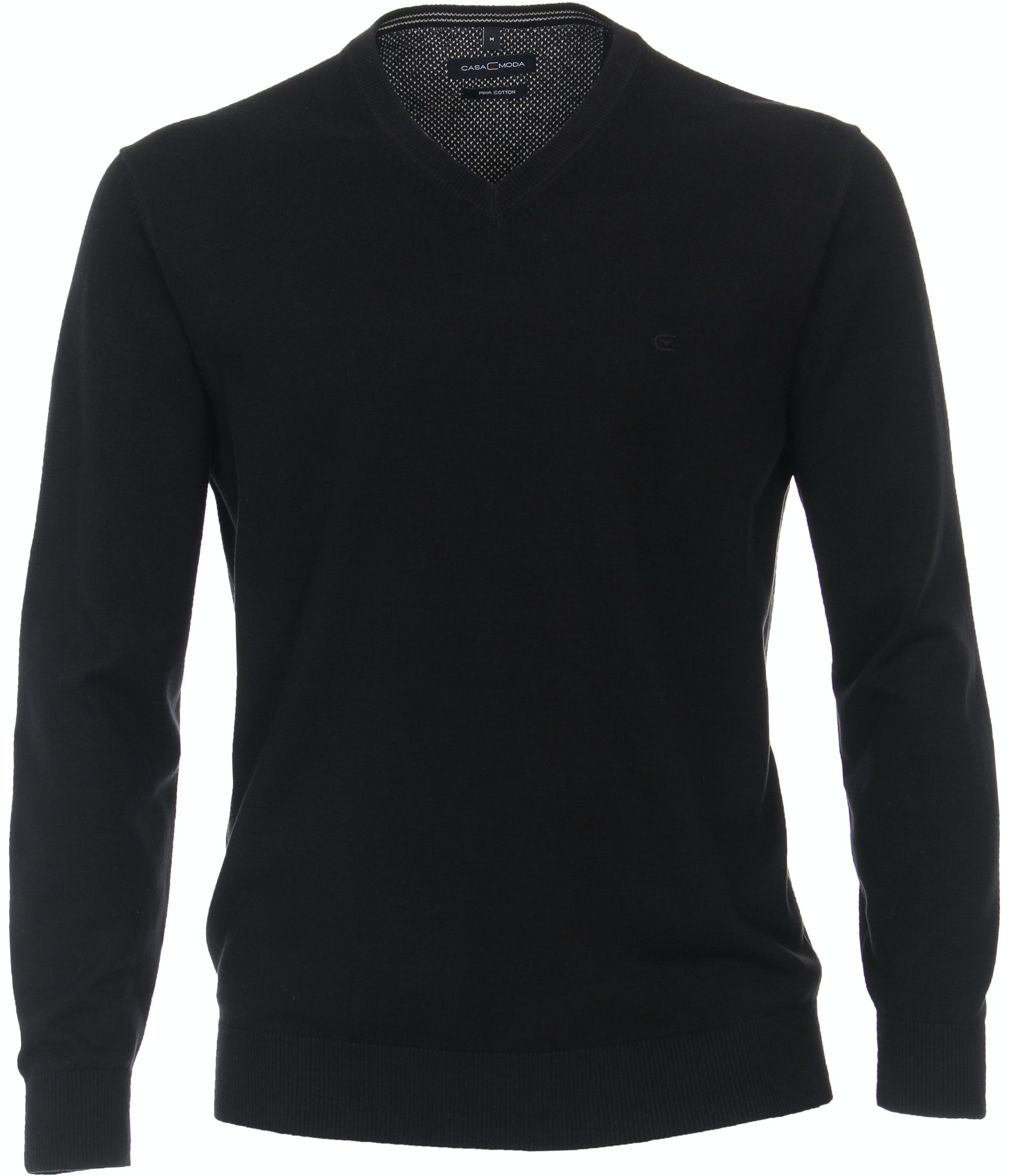 004430-800 Pullover mit V-Ausschnitt in schwarz