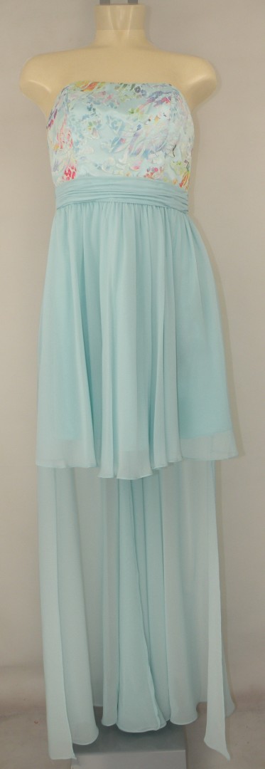 Ballkleid im Vokuhila Stile in Eis