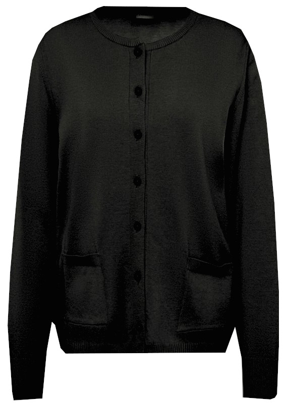 Strickjacke in uni schwarz