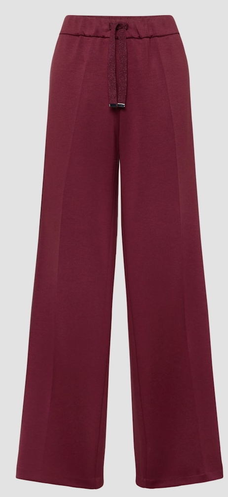 Jeseyhose mit Glanz in bordeaux