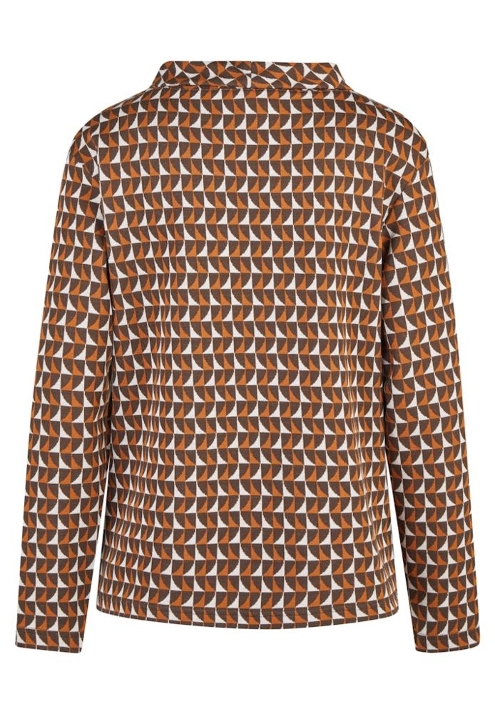3/4 Arm T-Shirt in plaume mit dezentem Muster