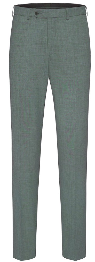 Anzughose in lindgrün mit feiner Struktur