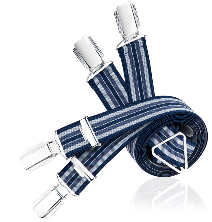 Hosenträger in blau gemustert