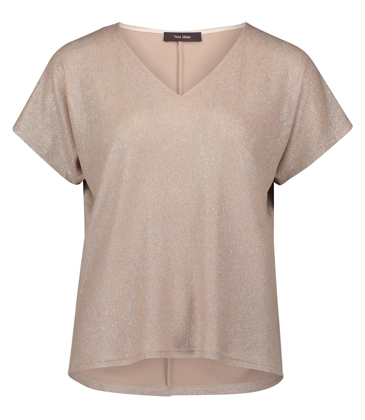 Fesliches Shirt in cream-silver