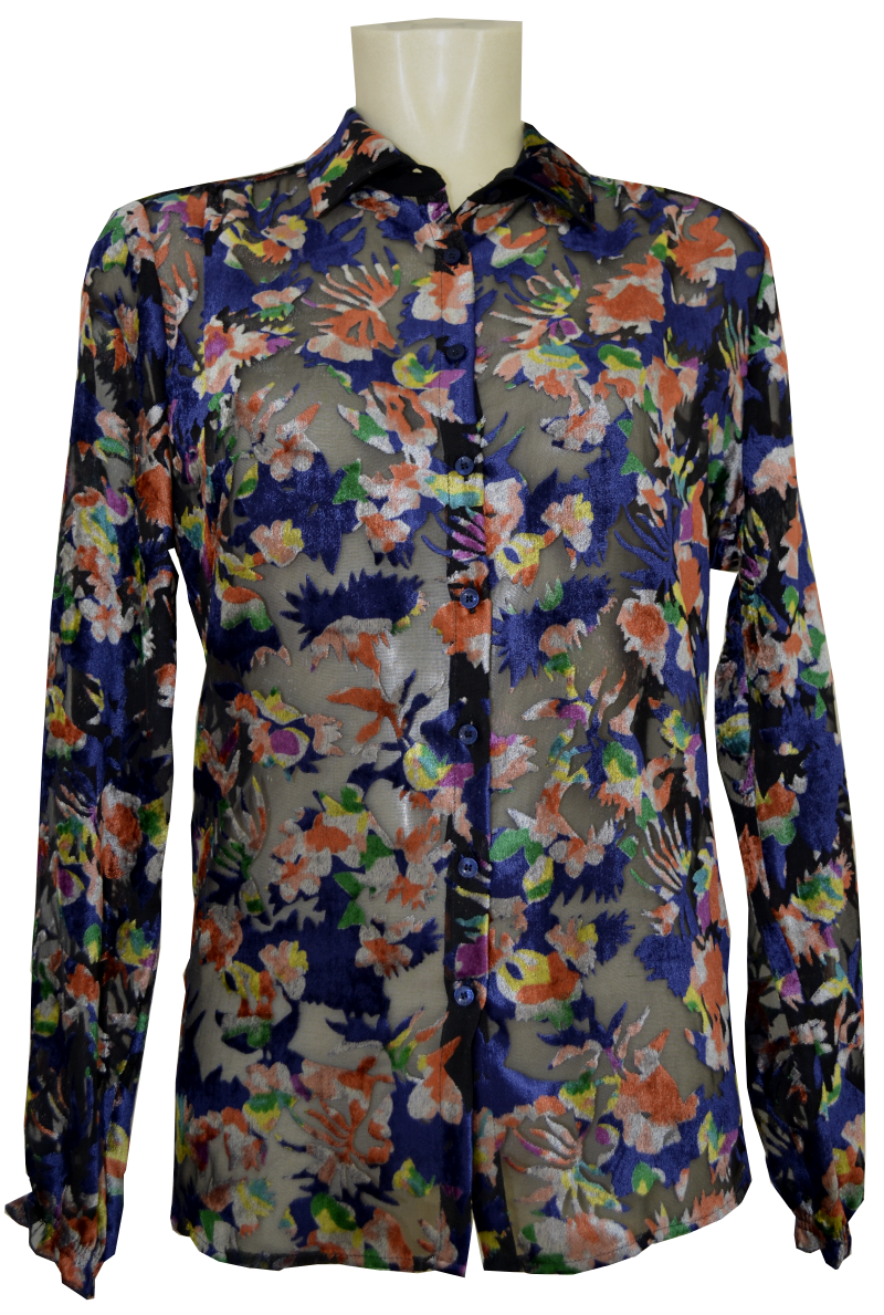 2415-11-001 1/1 Arm Bluse in multicolor