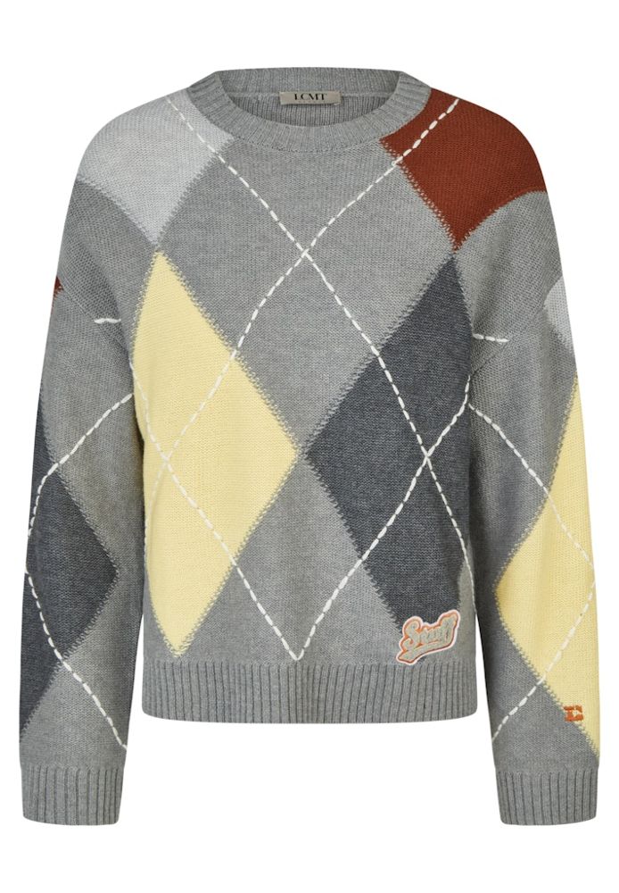 Turtle Pullover mit Rautenmuster