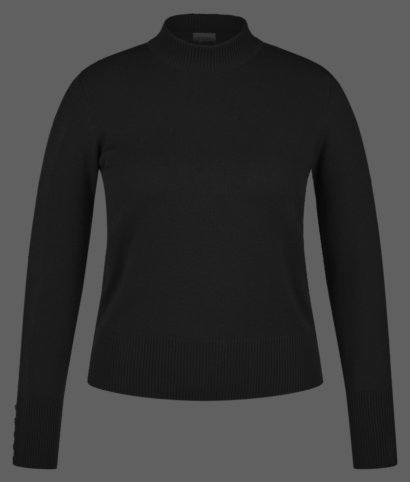 Pullover mit Turtle Kragen in schwarz