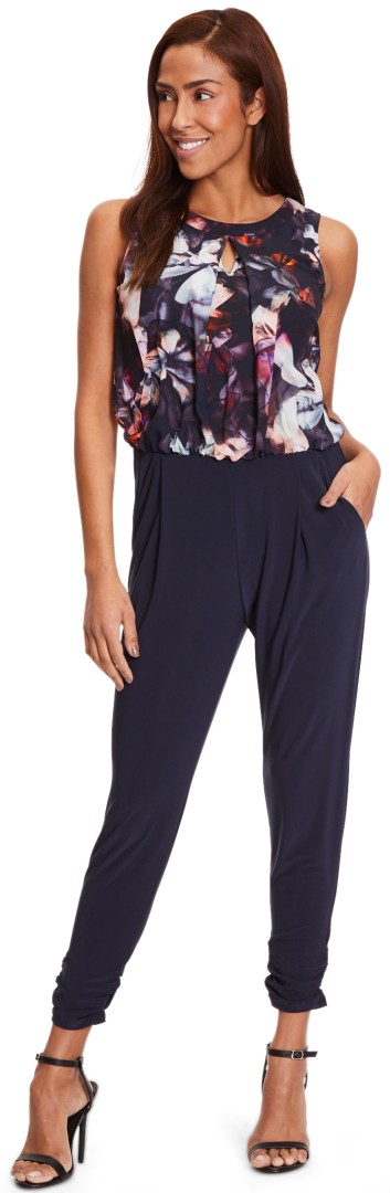 Jumpsuit in dark-blue dark-red