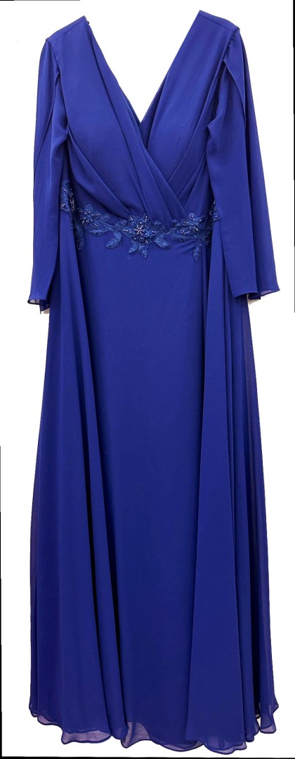 Langes Ballkleid in blue royal