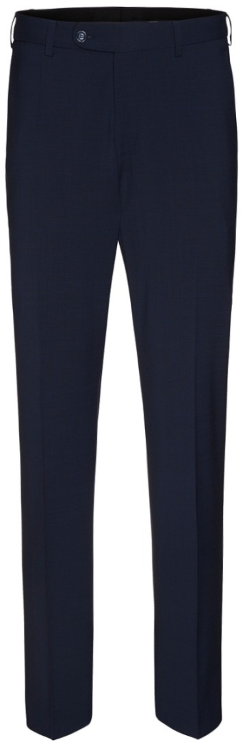 Anzughose mit normaler Passform in mittel blau mit feiner St