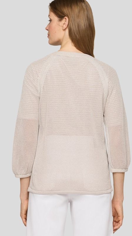 Luftig leichte Strickjacke in Sisal (Natur)