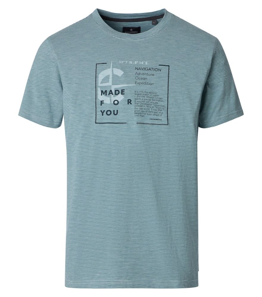 1/2 Arm T-Shirt in türkis mit Druck