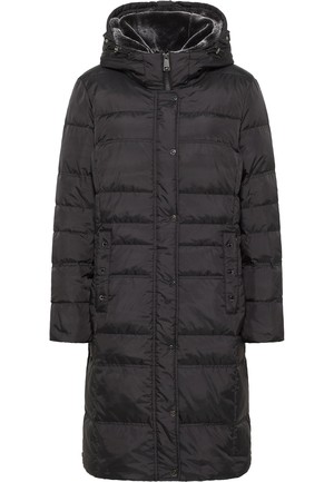 Warmer Kurzmantel in schwarz