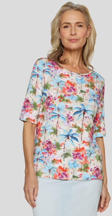 1/2 Shirt mit sommerlichem Druck