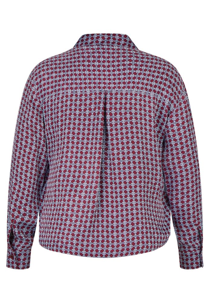Bluse in mehrfarbig mit merlot gemustert